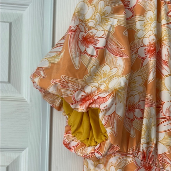 BloomChic Orange Wrap Tie Front Maxi Dress - Picture 3 of 5